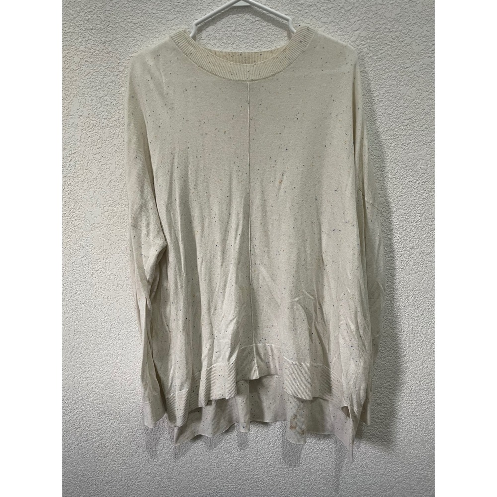 LOFT Outlet Women's Speckled Confetti Knit Sweater Crewneck Long Sleeve XL